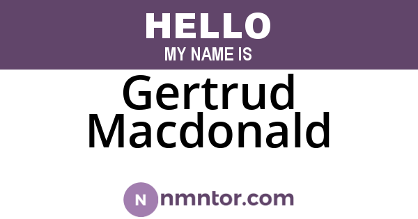 Gertrud Macdonald