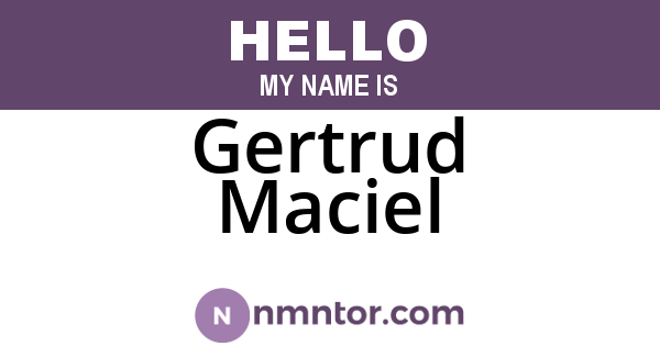 Gertrud Maciel