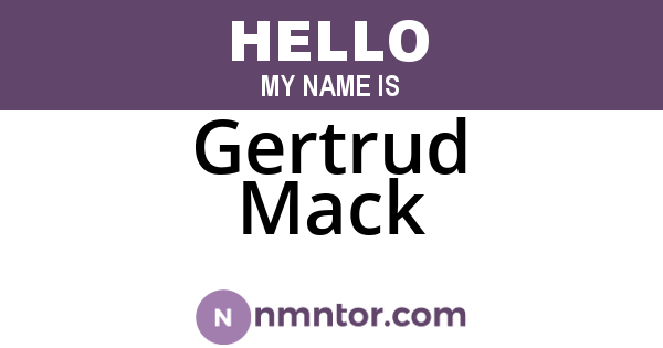 Gertrud Mack
