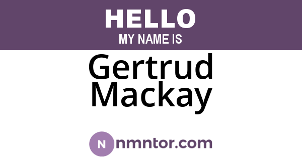 Gertrud Mackay