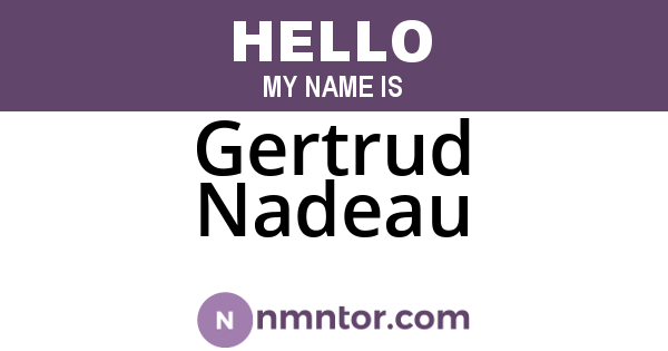 Gertrud Nadeau
