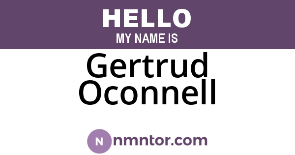 Gertrud Oconnell