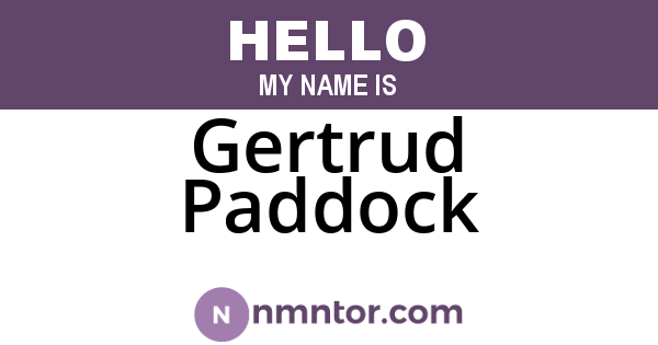 Gertrud Paddock