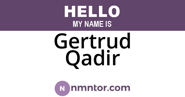 Gertrud Qadir
