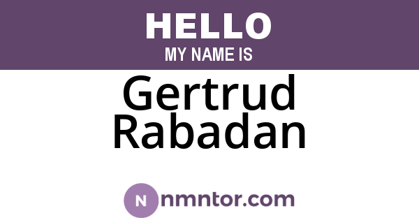 Gertrud Rabadan