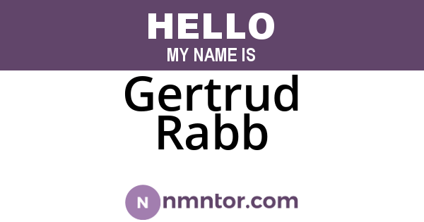 Gertrud Rabb