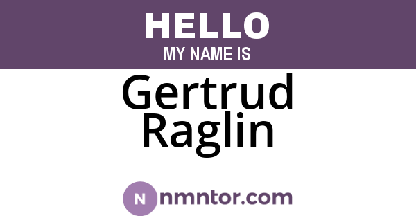 Gertrud Raglin