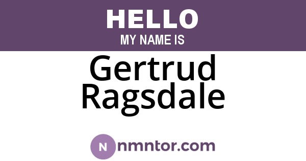 Gertrud Ragsdale