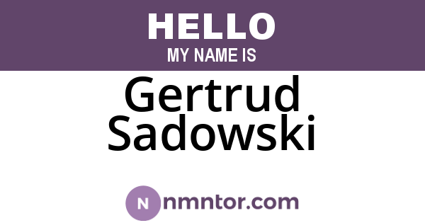 Gertrud Sadowski