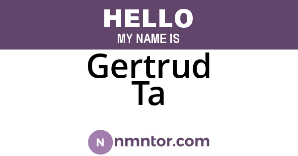 Gertrud Ta