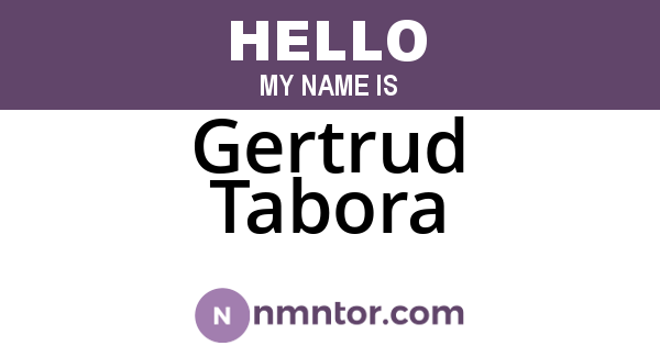 Gertrud Tabora