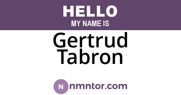 Gertrud Tabron
