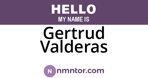 Gertrud Valderas