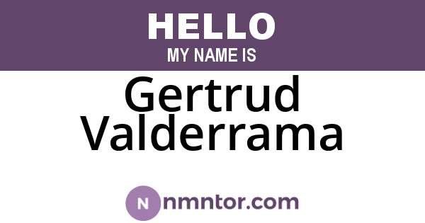 Gertrud Valderrama