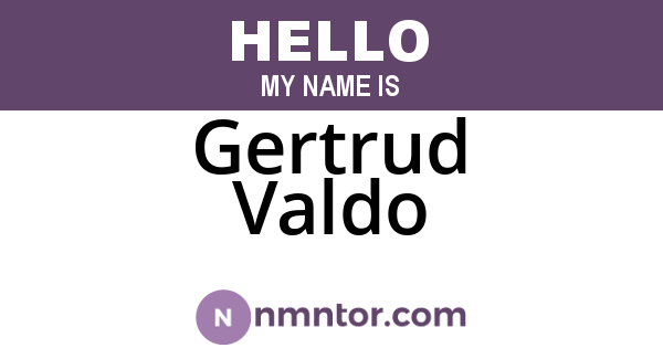 Gertrud Valdo