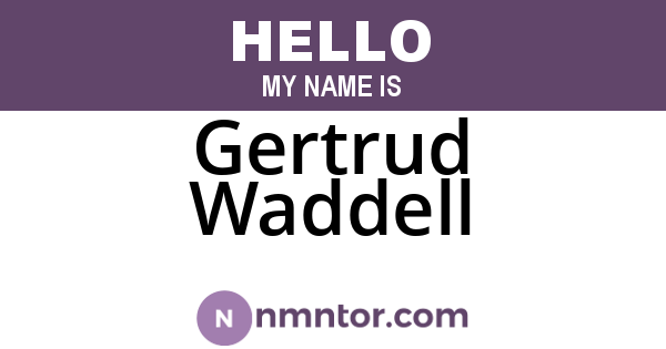 Gertrud Waddell