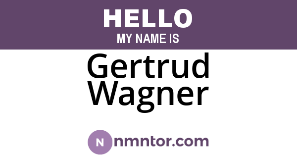 Gertrud Wagner