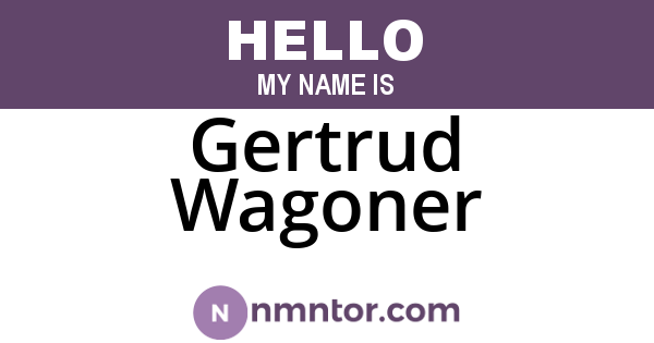Gertrud Wagoner