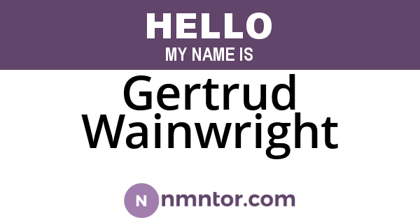 Gertrud Wainwright