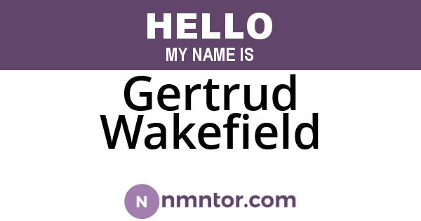 Gertrud Wakefield