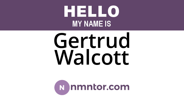 Gertrud Walcott