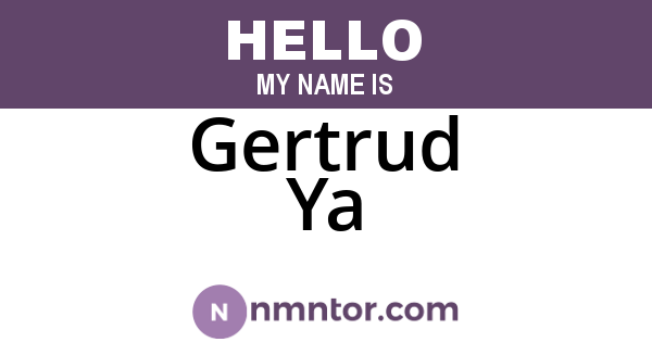 Gertrud Ya