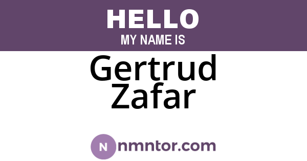 Gertrud Zafar