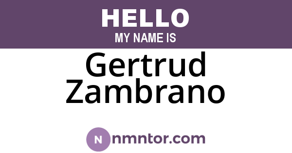 Gertrud Zambrano