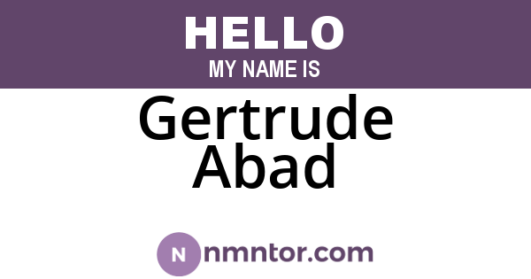 Gertrude Abad