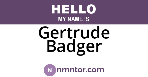 Gertrude Badger