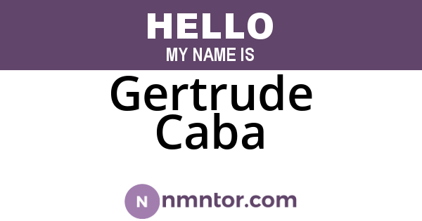 Gertrude Caba