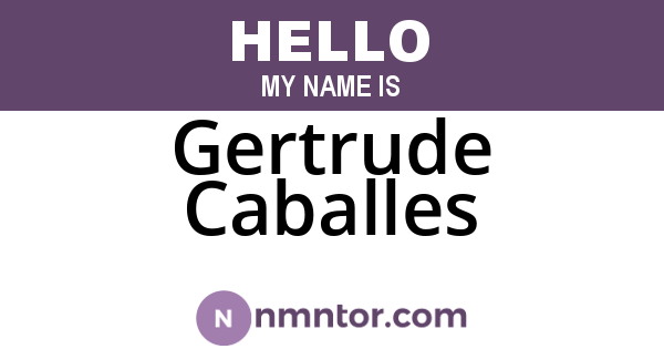 Gertrude Caballes