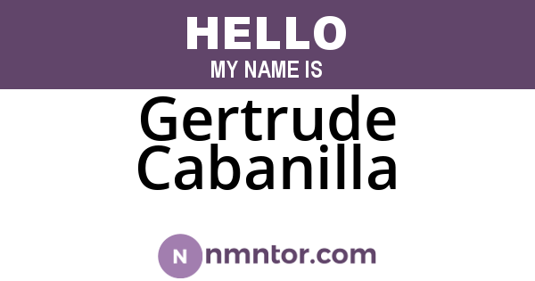 Gertrude Cabanilla