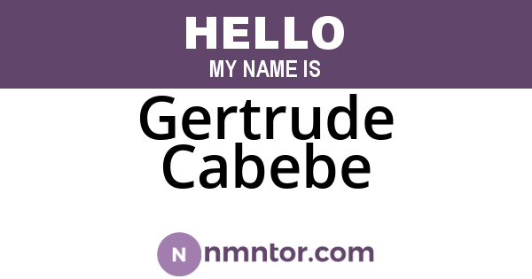 Gertrude Cabebe