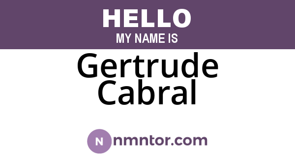 Gertrude Cabral