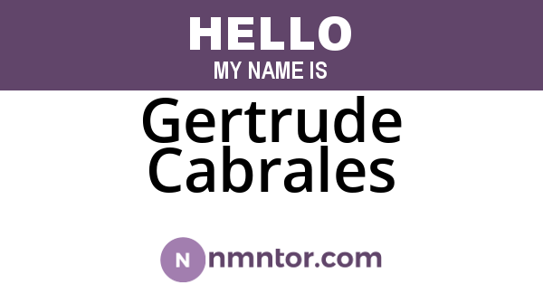 Gertrude Cabrales
