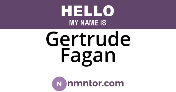 Gertrude Fagan