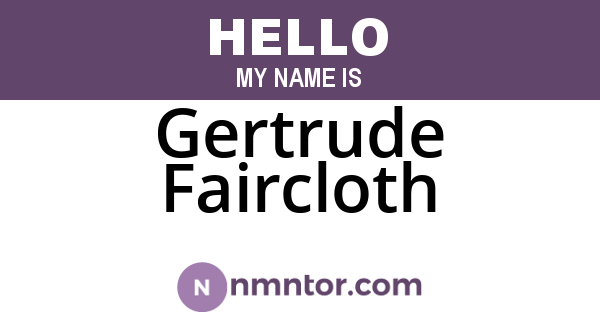 Gertrude Faircloth