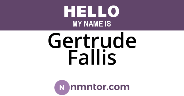 Gertrude Fallis