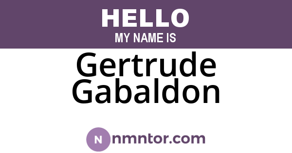 Gertrude Gabaldon