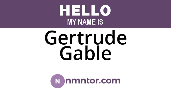 Gertrude Gable