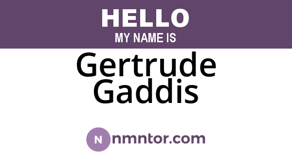 Gertrude Gaddis