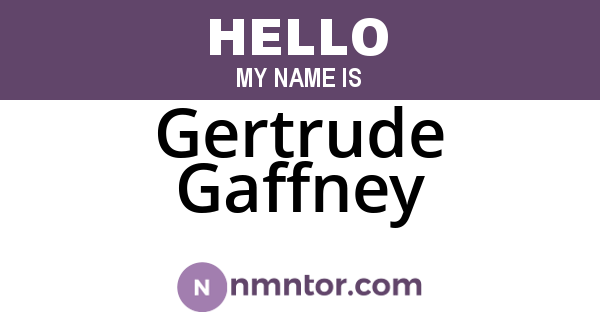 Gertrude Gaffney