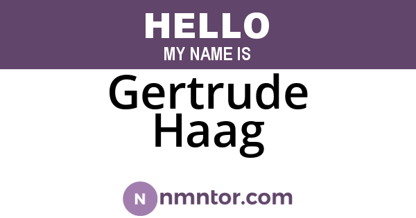 Gertrude Haag