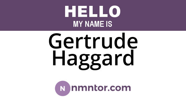 Gertrude Haggard