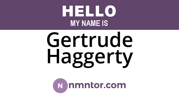Gertrude Haggerty