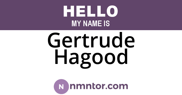 Gertrude Hagood