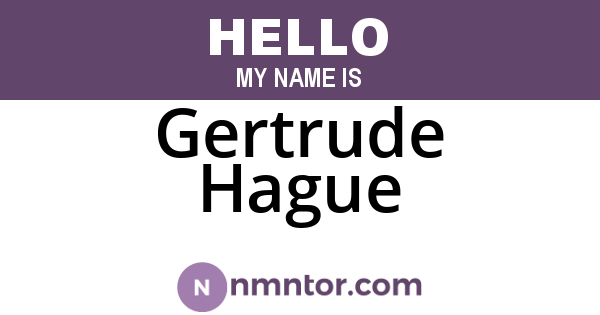 Gertrude Hague