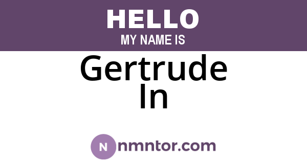 Gertrude In