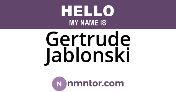 Gertrude Jablonski